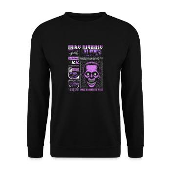 Stay Spooky Ghost White & Lilac Halloween Season - Unisex Sweatshirt - black - Front - Alina (178cm) & Michal (187cm)
