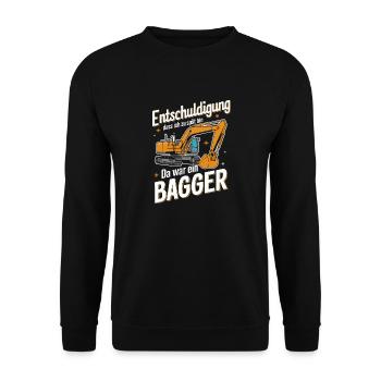 Excavator Driver Construction Worker Construction Site Construction Machine - Unisex Sweatshirt - black - Front - Alina (178cm) & Michal (187cm)