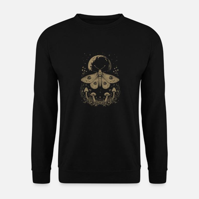 Motte Fairycore Goth Grunge Pilze - Unisex Pullover - Schwarz