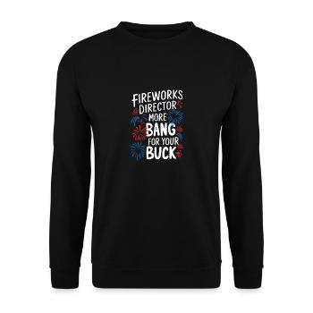 Pyrotechnics Fireworks Pyrotechnics - Unisex Sweatshirt - black - Front - Alina (178cm) & Michal (187cm)