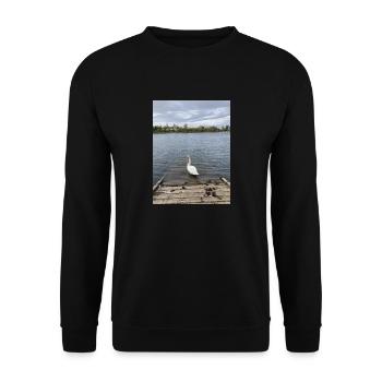 Cygne - Sweat-shirt Unisexe - noir - Devant - Alina (178cm) & Michal (187cm)