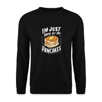 Pancakes Breakfast Food Pancake - Unisex Sweatshirt - black - Front - Alina (178cm) & Michal (187cm)