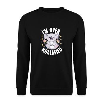 Koala Koala Koala Bear Animal - Unisex Sweatshirt - black - Front - Alina (178cm) & Michal (187cm)