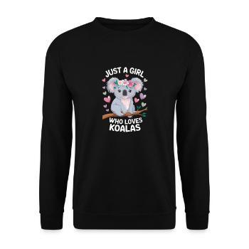Koala Koala Koala Bear Animal - Unisex Sweatshirt - black - Front - Alina (178cm) & Michal (187cm)