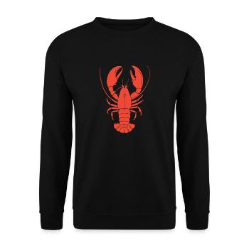 Roter Hummer Design - Unisex Pullover - Schwarz - Vorne - Alina (178cm) & Michal (187cm)
