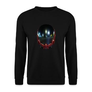 Astronaut Futuristic Helmet - Unisex Sweatshirt - black - Front - Alina (178cm) & Michal (187cm)