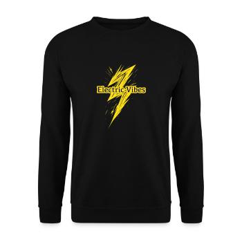 Electric Vibes : Thème Element Lightning - Sweat-shirt Unisexe - noir - Devant - Alina (178cm) & Michal (187cm)