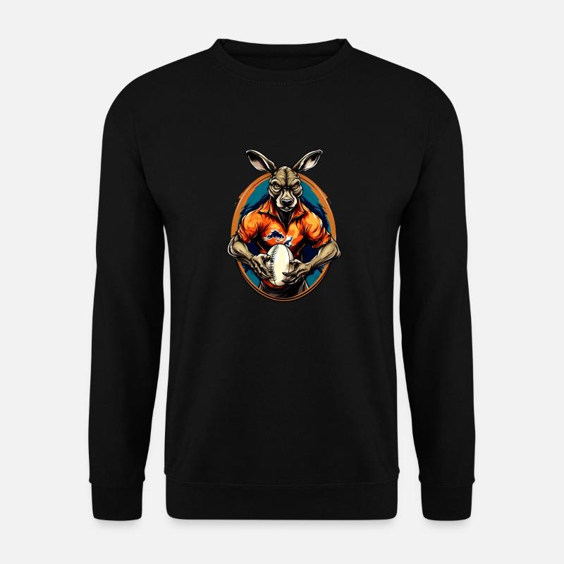 Kangaroo Rugby - Unisex Sweatshirt - black