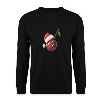 Noël aux cerises - Sweat-shirt Unisexe - noir - Devant - Alina (178cm) & Michal (187cm)