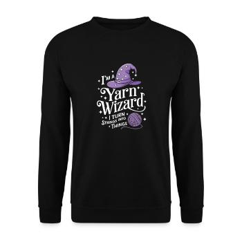 Knitting magic for creative minds - Unisex Sweatshirt - black - Front - Alina (178cm) & Michal (187cm)
