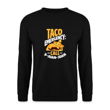 taco emergency call 9 juan juan design for a lover - Unisex Sweatshirt - black - Front - Alina (178cm) & Michal (187cm)