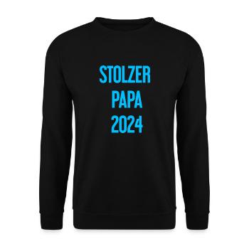 Proud Dad 2024 – for new fathers - Unisex Sweatshirt - black - Front - Alina (178cm) & Michal (187cm)