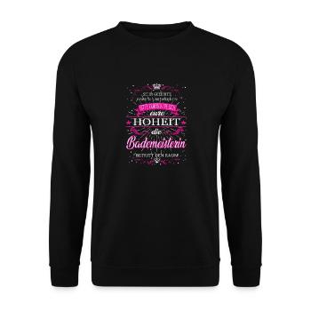 Son Altesse le sauveteur entre dans la pièce - Sweat-shirt Unisexe - noir - Devant - Alina (178cm) & Michal (187cm)