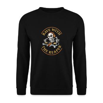 Rave avec la faucheuse - Sweat-shirt Unisexe - noir - Devant - Alina (178cm) & Michal (187cm)