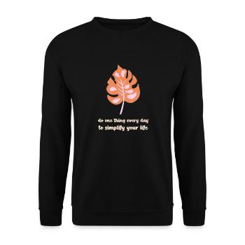 Conception de t-shirt sur les petits pas - Sweat-shirt Unisexe - noir - Devant - Alina (178cm) & Michal (187cm)