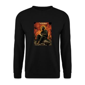 The Fall of Babylon Saint John Revelation - Unisex Sweatshirt - black - Front - Alina (178cm) & Michal (187cm)