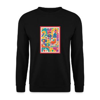 Das Reich der bunten Wunder - Unisex Pullover - Schwarz - Vorne - Alina (178cm) & Michal (187cm)