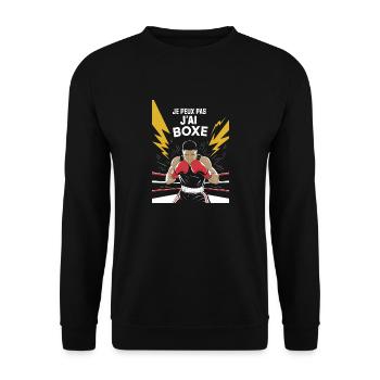Je peux pas j'ai boxe - Sweat-shirt Unisexe - noir - Devant - Alina (178cm) & Michal (187cm)