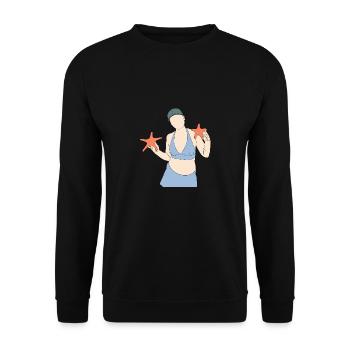 Voir - Sweat-shirt Unisexe - noir - Devant - Alina (178cm) & Michal (187cm)