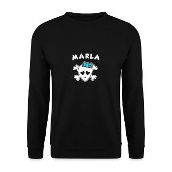 Pirate Marla Design for Girls and Women - Unisex Sweatshirt - black - Front - Alina (178cm) & Michal (187cm)