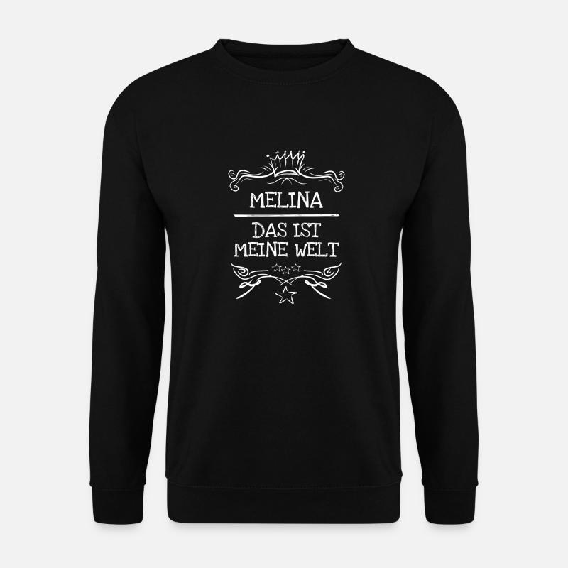 Mädchenname Melina - Unisex Pullover - Schwarz