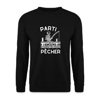 parti pêcher - Sweat-shirt Unisexe - noir - Devant - Alina (178cm) & Michal (187cm)