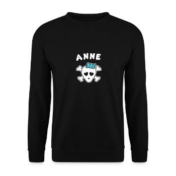 Piratin Anne Design für Mädchen und Frauen - Unisex Pullover - Schwarz - Vorne - Alina (178cm) & Michal (187cm)