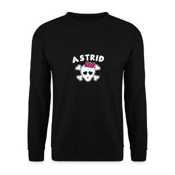 Pirate Astrid Design for Girls and Women - Unisex Sweatshirt - black - Front - Alina (178cm) & Michal (187cm)