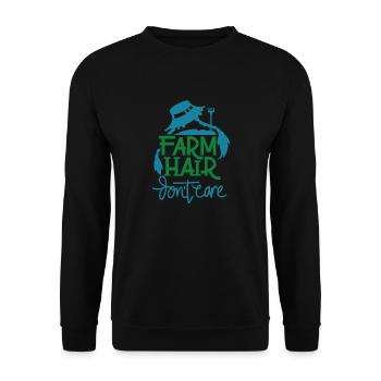 Fermier Fermier Vie Rurale Fermier Cadeau Dicton - Sweat-shirt Unisexe - noir - Devant - Alina (178cm) & Michal (187cm)