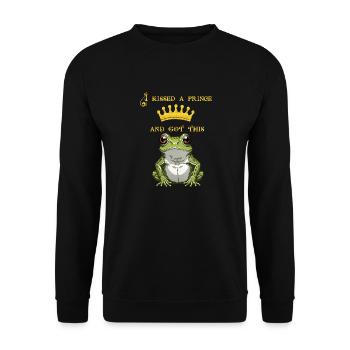 I kissed - Unisex Sweatshirt - black - Front - Alina (178cm) & Michal (187cm)