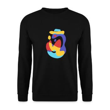monster enjoy summer sea - vintage bold abstract - Unisex Sweatshirt - black - Front - Alina (178cm) & Michal (187cm)