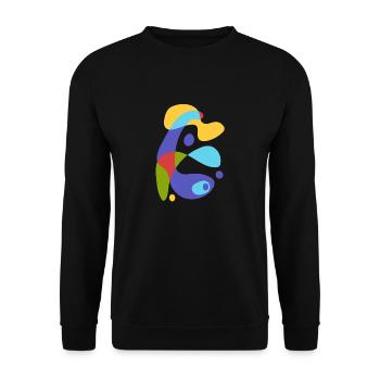 Créature abstraite vintage - Sweat-shirt Unisexe - noir - Devant - Alina (178cm) & Michal (187cm)