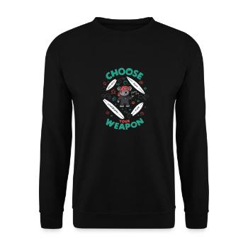 Choose Your Weapon Surfboards - Unisex Sweatshirt - black - Front - Alina (178cm) & Michal (187cm)