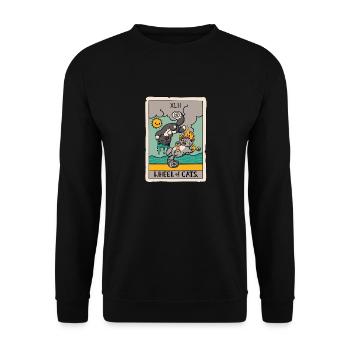 Wheel of Cats Tarot - Unisex Sweatshirt - black - Front - Alina (178cm) & Michal (187cm)