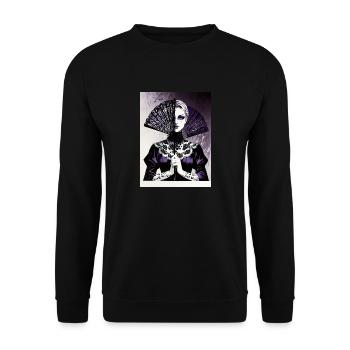 Dentelle et mensonges - Sweat-shirt Unisexe - noir - Devant - Alina (178cm) & Michal (187cm)