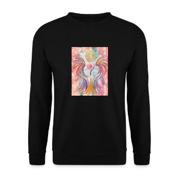 Herzengel Energiebefreiung - Unisex Pullover - Schwarz - Vorne - Alina (178cm) & Michal (187cm)