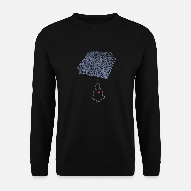 Booklove feels like freedom - Unisex Pullover - Schwarz