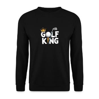 Lustige Golfspieler Vatertag Golf Liebhaber Jungen - Unisex Pullover - Schwarz - Vorne - Alina (178cm) & Michal (187cm)