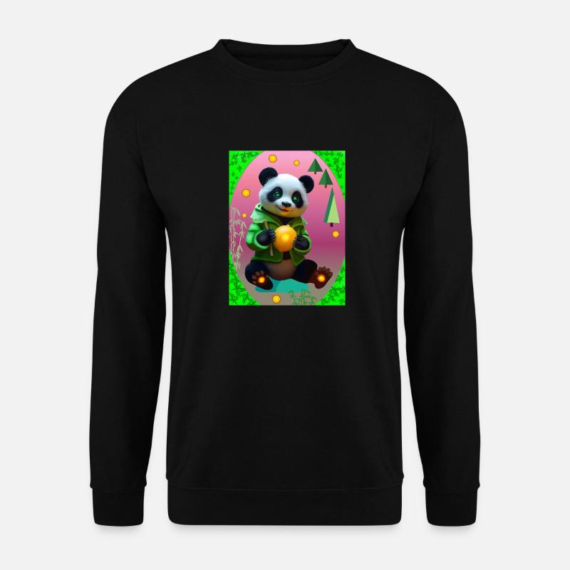 Futuristischer Panda - Unisex Pullover - Schwarz