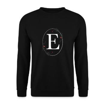 Letter E - Unisex Sweatshirt - black - Front - Alina (178cm) & Michal (187cm)