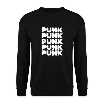 bold punk logo - Unisex Sweatshirt - black - Front - Alina (178cm) & Michal (187cm)