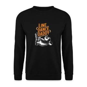 Danse en ligne Papa Mon papa danse Danse en ligne - Sweat-shirt Unisexe - noir - Devant - Alina (178cm) & Michal (187cm)