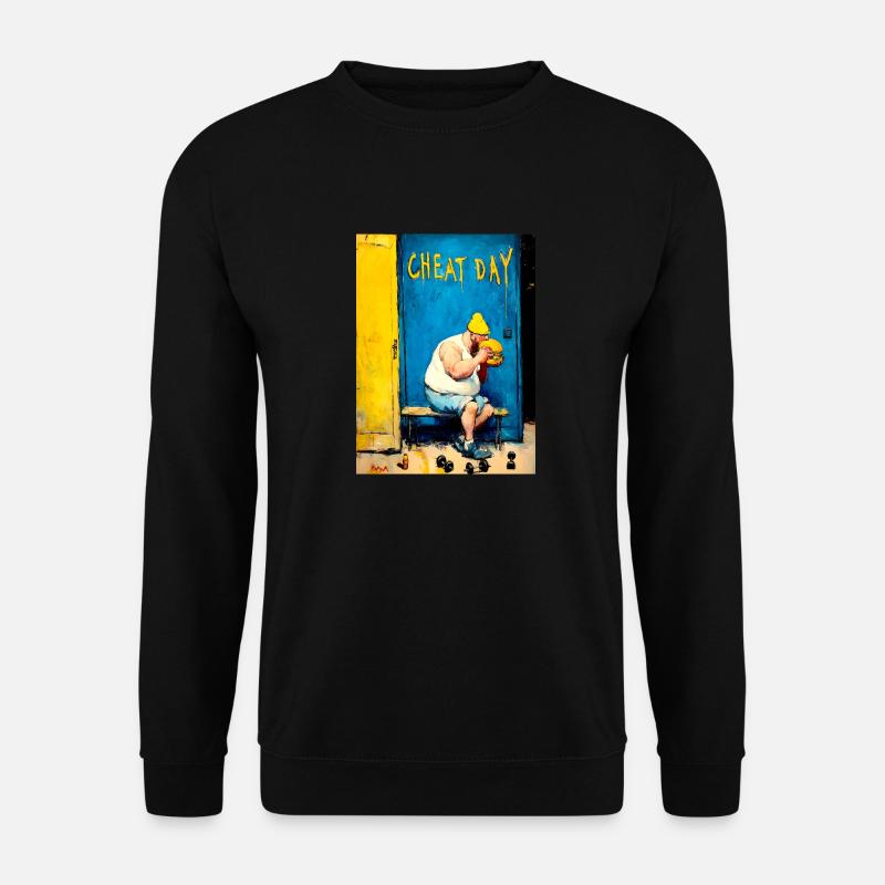 "Cheat Day" by van Gogh - Unisex Sweatshirt - black