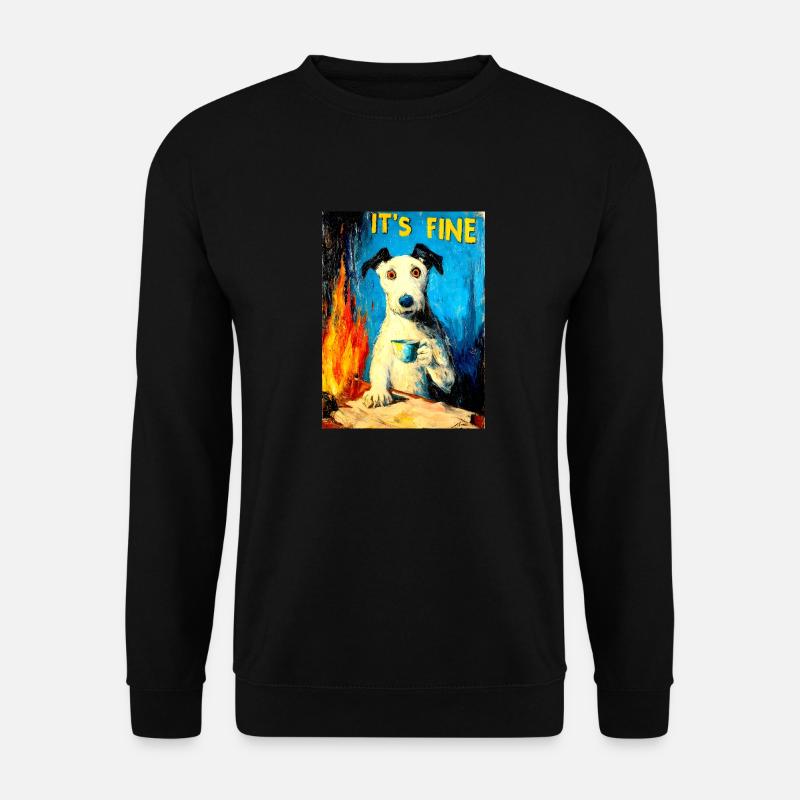 "Its Fine" by van Gogh - Unisex Pullover - Schwarz