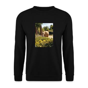 Elephant Zoo Sommertag sonnig - Unisex Pullover - Schwarz - Vorne - Alina (178cm) & Michal (187cm)
