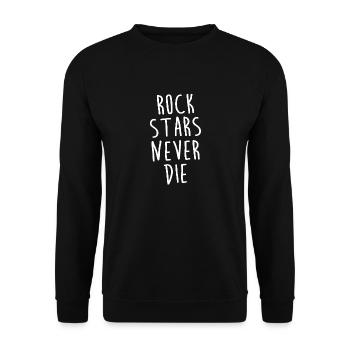 Les rock stars ne meurent jamais - RockNRoll - Sweat-shirt Unisexe - noir - Devant - Alina (178cm) & Michal (187cm)