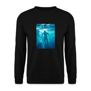 Ningen, modern Antarctic humanoid sea cryptid lege - Unisex Sweatshirt - black - Front - Alina (178cm) & Michal (187cm)