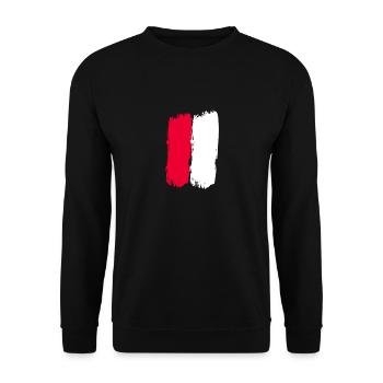 Red White White Red T Shirt - Unisex Sweatshirt - black - Front - Alina (178cm) & Michal (187cm)