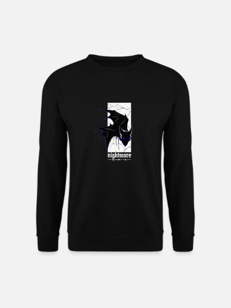 Nightmare Bat – Gothic Horror Vampir Kreatur Kunst - Unisex Pullover - Schwarz