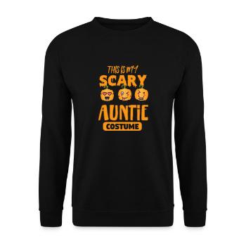 Tante heureux costume de citrouille d'Halloween cadeau doux - Sweat-shirt Unisexe - noir - Devant - Alina (178cm) & Michal (187cm)